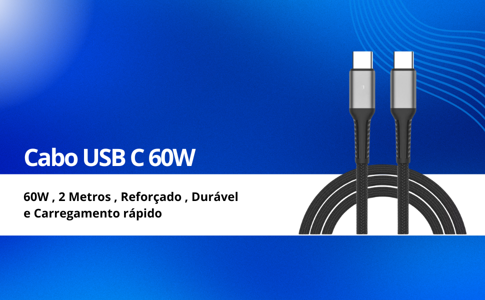 cabo usb c turbo reforcado rapido