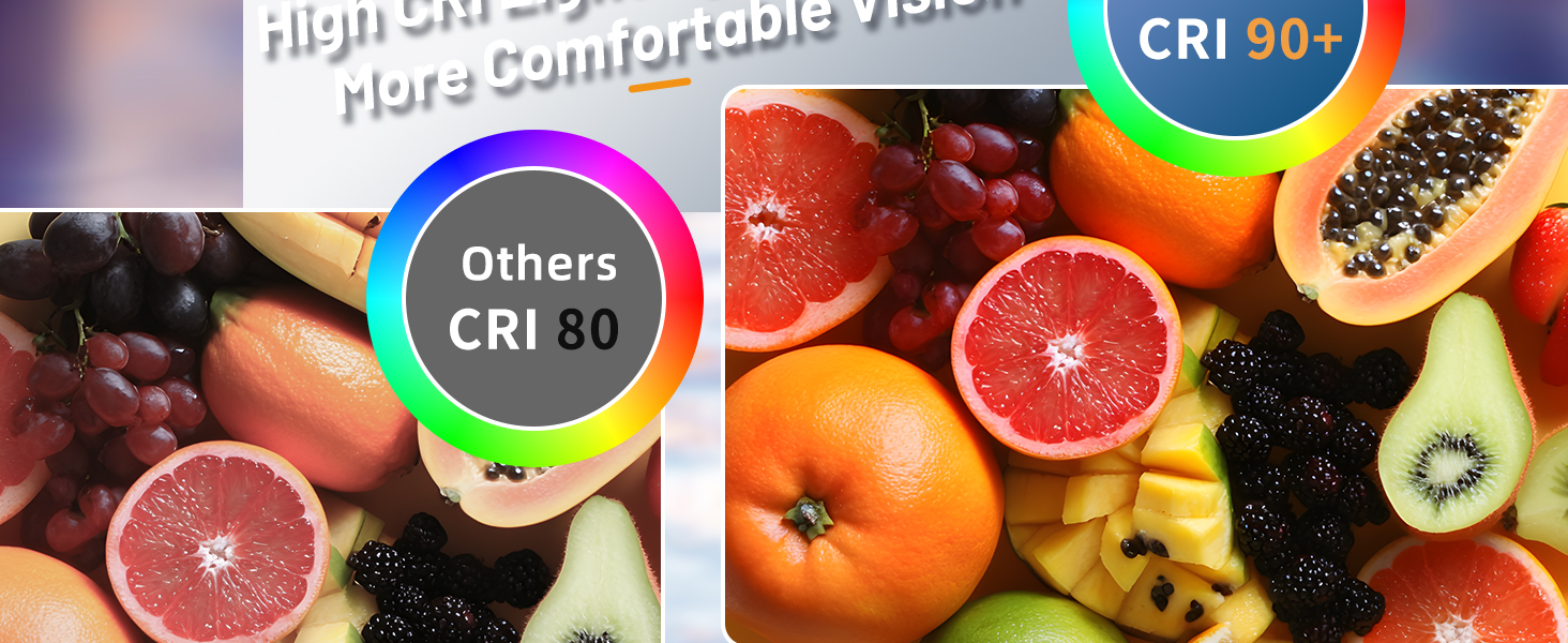 CRI 90 for visual comfort