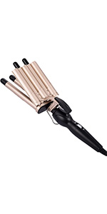OUOYYO Curling Iron Wand Crimper Hair Curler, Upgraded 5 Barrel 3/4 Inch Curling Iron Wand