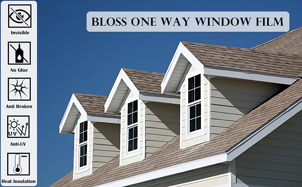 Bloss Blackout Window Film One Way Privacy Daytime 100 UV