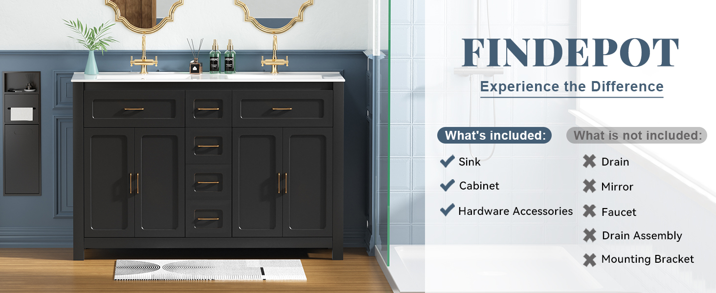 48" double sink bathroom vanity,bathroom vanity with sink,closeout bathroom vanities