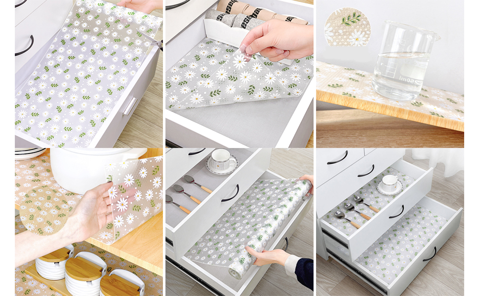 Chingde Kitchen Liner, Shelf Paper Drawer Liner Cupboard Liner