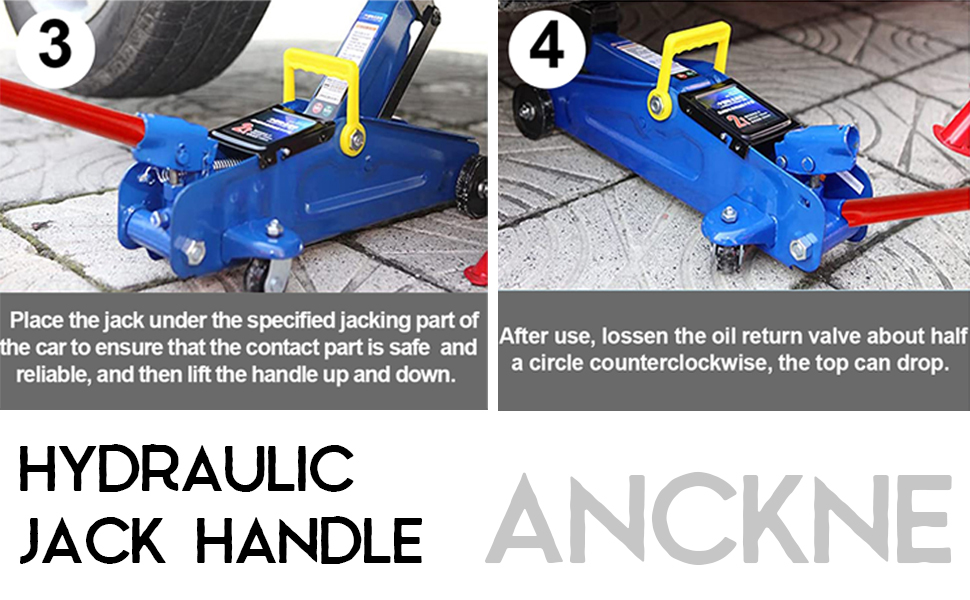 ANCKNE Horizontal Hydraulic Jack Handle 2 Ton, Jack Handle