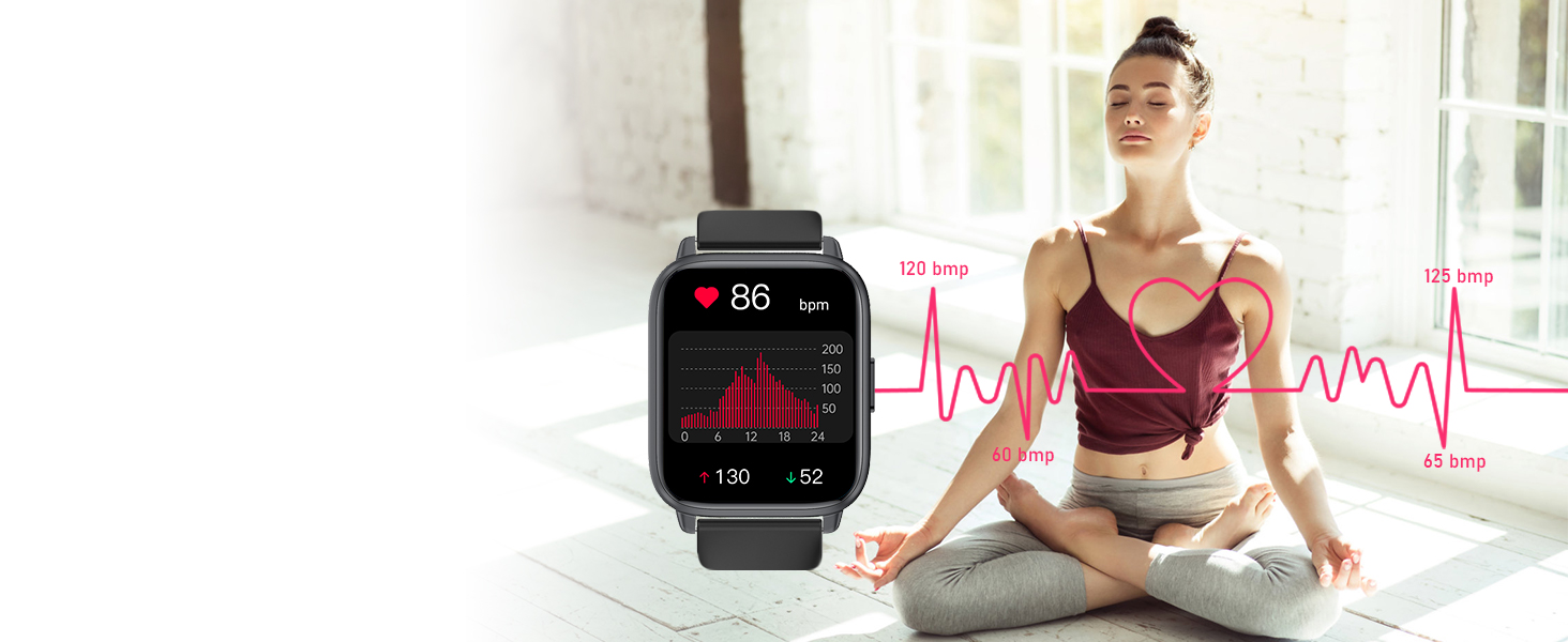 fitness track watch for men women yoga