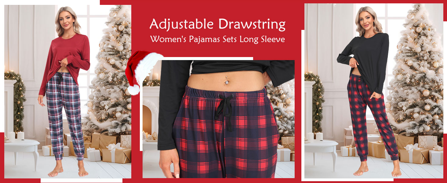 Pajamas for Women Long Sleeve Pj Set
