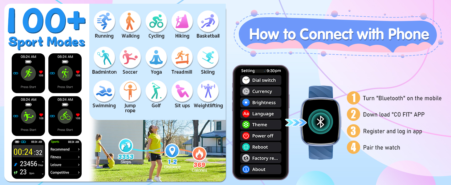 blue smart watch kids gift