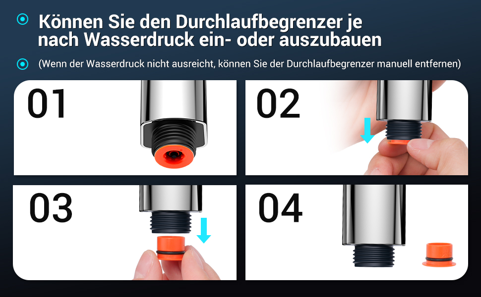 Yeaupe WaterSaving Shower Head, Energy Saving Shower Head, Pressure