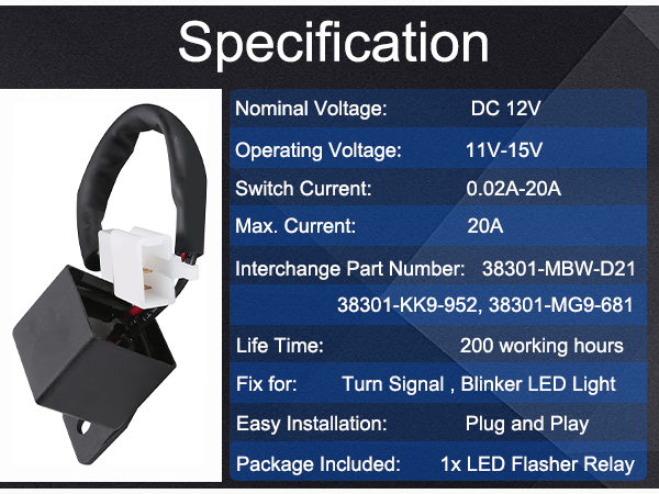 Amazon.com: GLOFE (1) 2-Pin 12V Electronic LED Flasher Relay