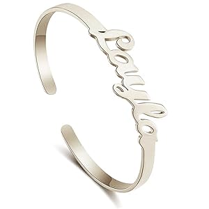 cuff name bracelet