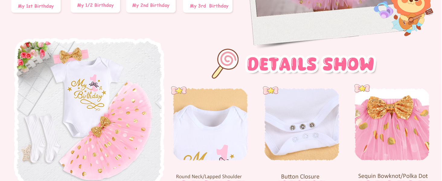 Sweet baby's happy birthday romper outfit