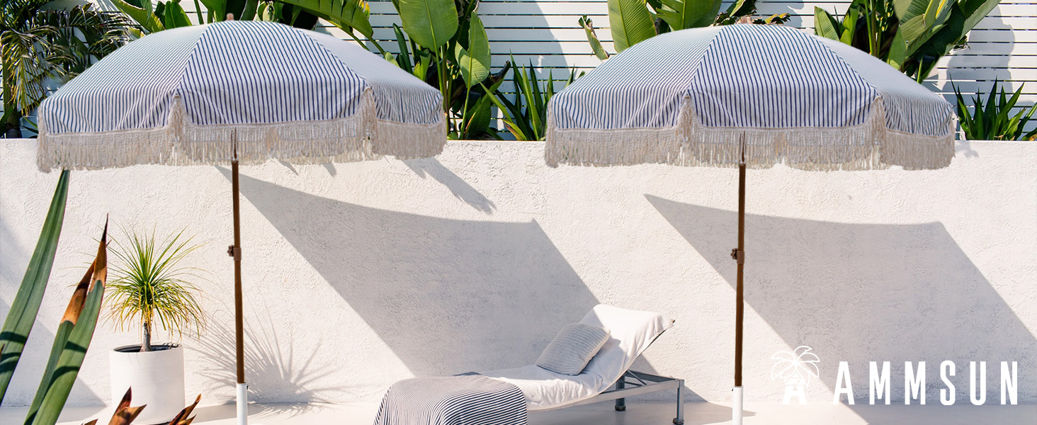 7ft patio umbrella with fringe