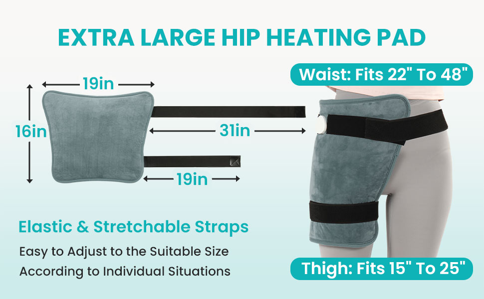 TABEKE Hip Heating Pad for Hip/Sciatica Pain Relief, Hip