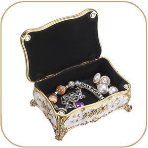 Jewelry Box metal Trinket Box Treasure Chest box  antique jewelry box gift small ring Earrings case