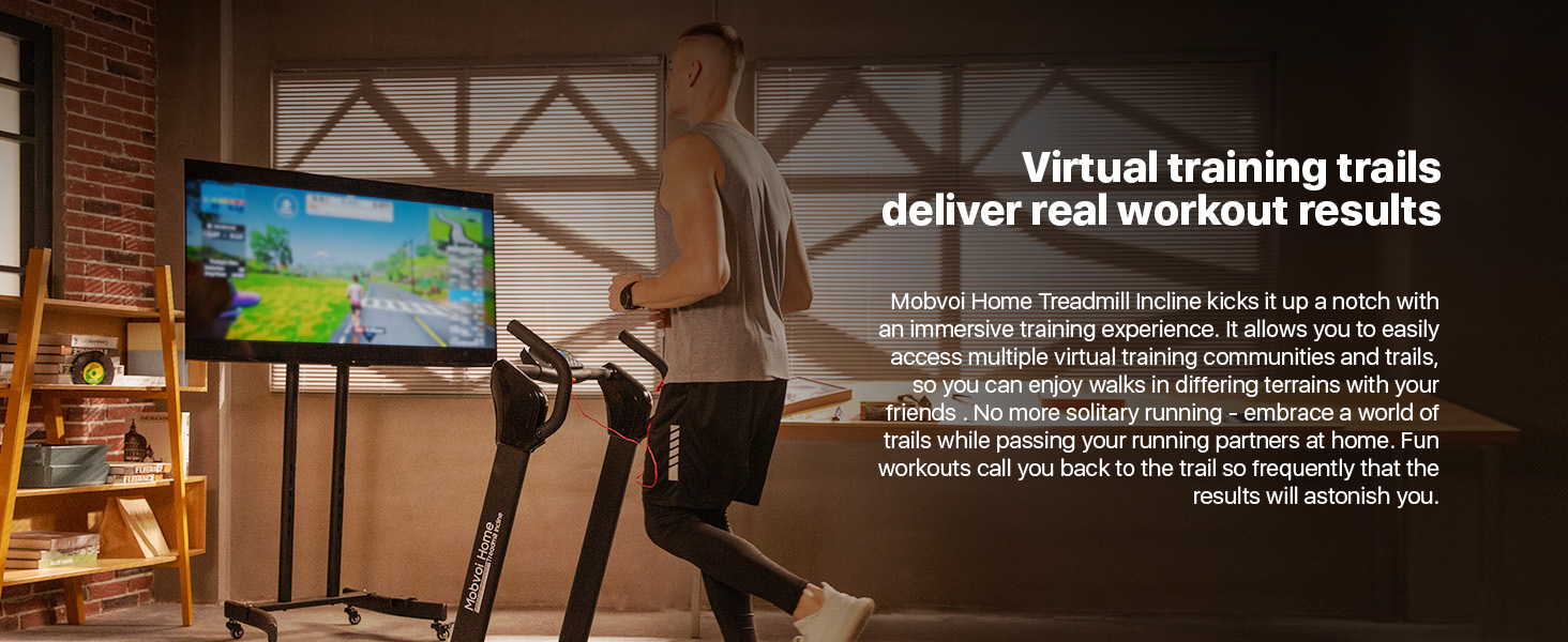 Mobvoi Home Treadmill Incline 3HP Folding Treadmill 15 Inclines with