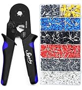 Ferrule Crimping Tool Kit, Sopoby Self-Adjustable Ratchet Wire Terminals Crimper Kit with 2000pcs...