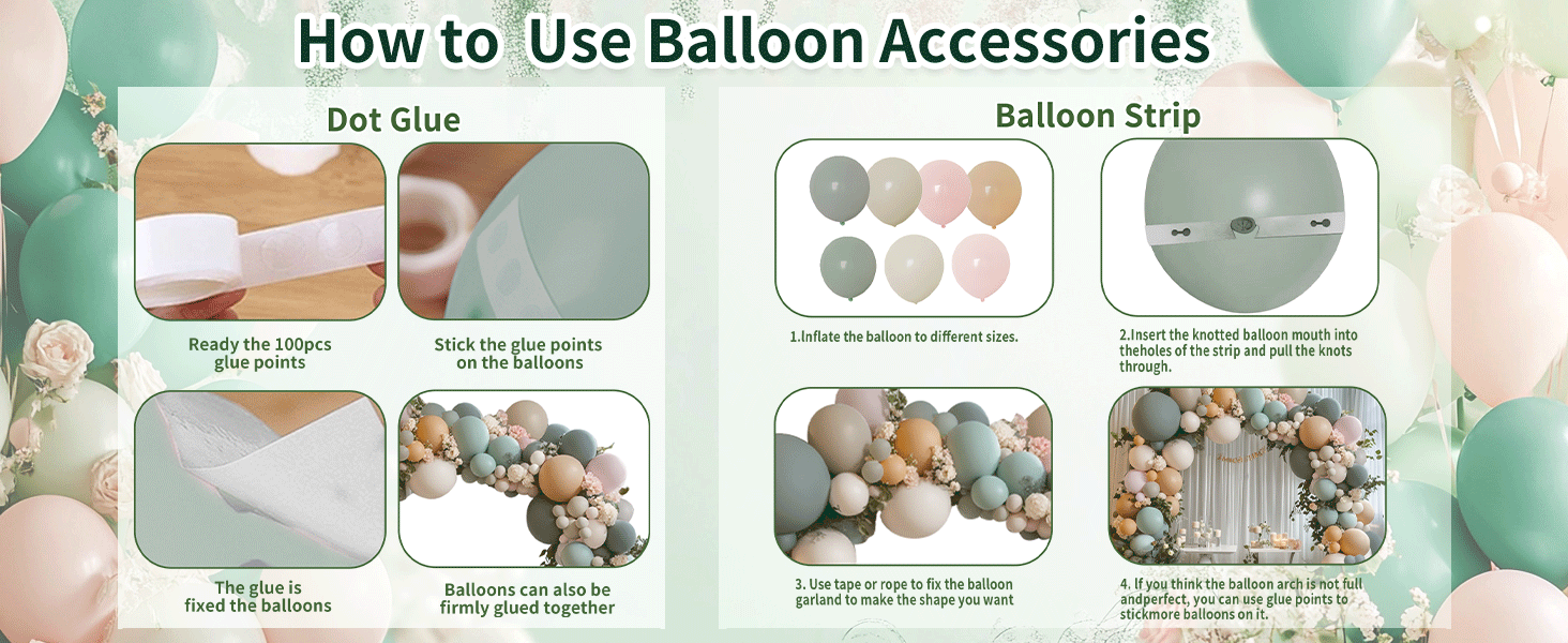 Sage Green Balloon Arch Kit