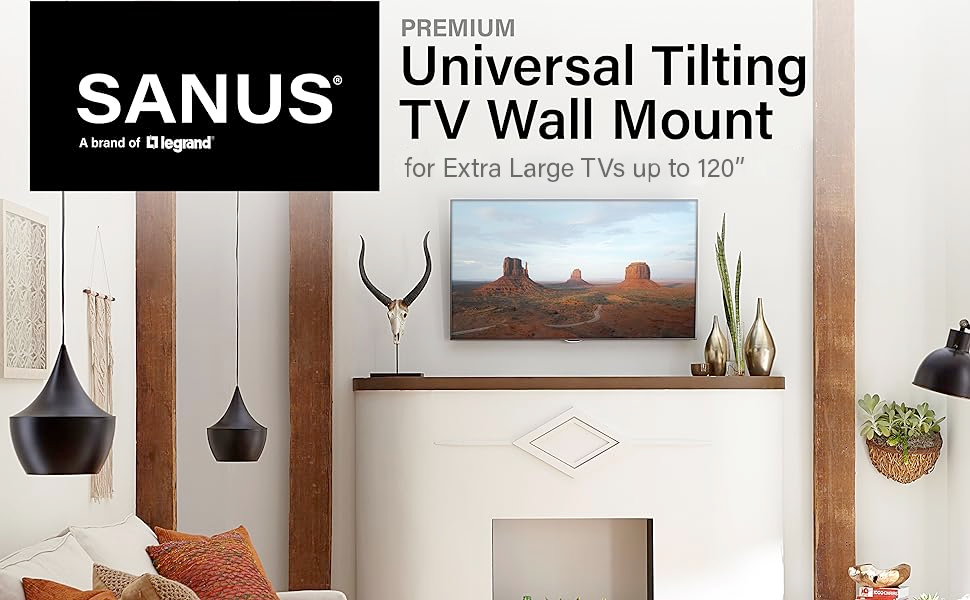 VMPL3 sanus large universal tv mount XL 3 stud tilting tilt wall bracket