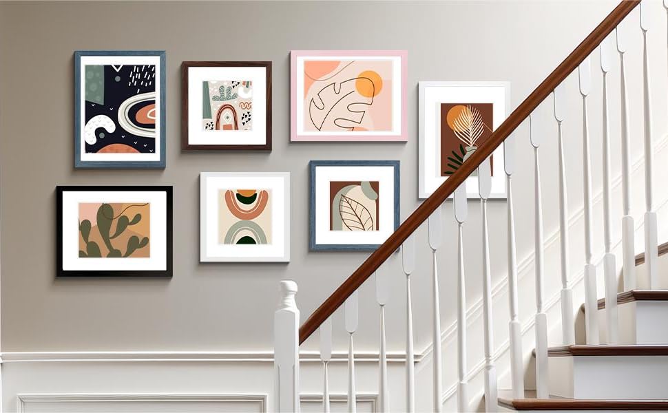 Frametory, 12x12 Picture Frame, Display Pictures 8x8 with