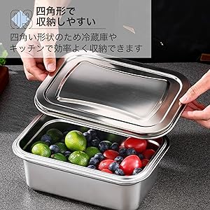 Amazon｜Asdays 保存容器 ステンレス キムチ 密閉 アイス