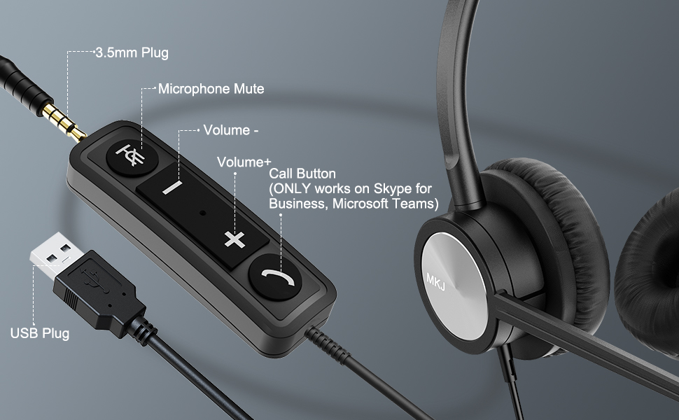 computer headset with microphone
