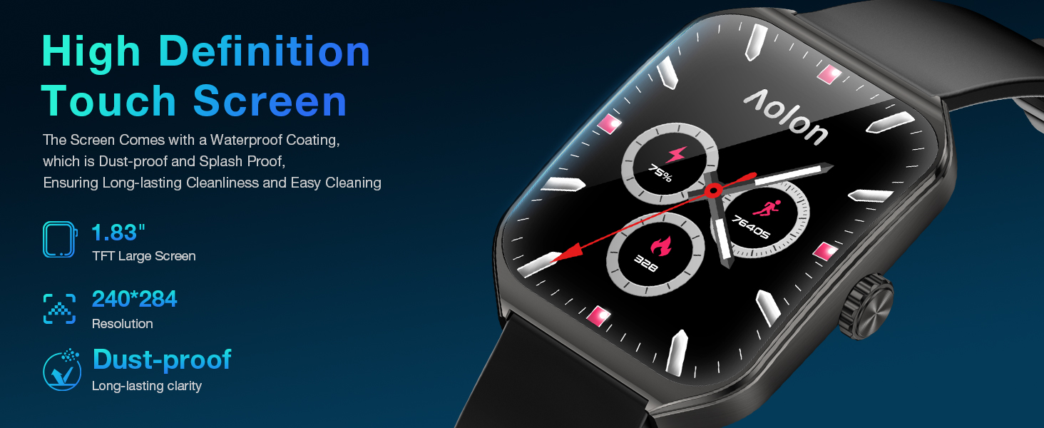 1.83 inch TFT HD large curve screen