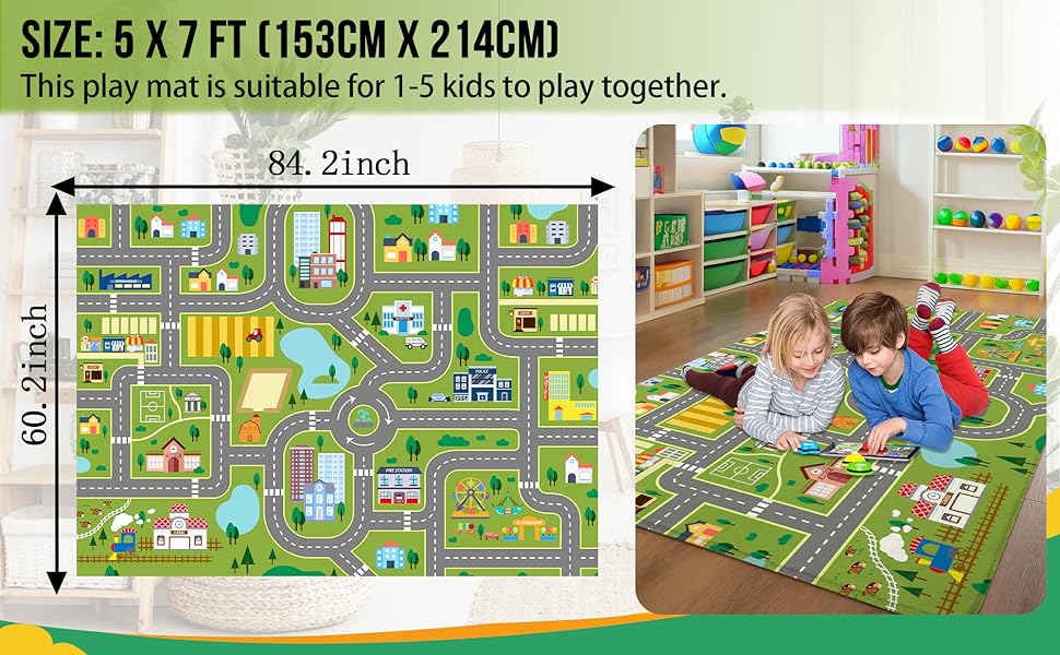 Amazon.com: AUSTAB Kids Room Rug City Life Great for