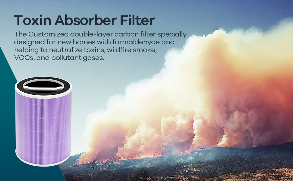 Welov P200S/P200 PRO Air Purifier Replacement Filter, 3in