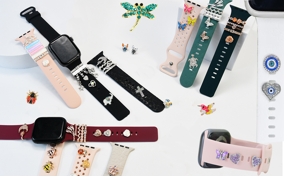 decorative ring loops for apple watch band