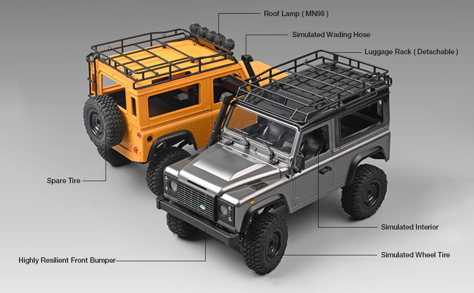 Amazon.com: MN-99S RC Car, 1:12 Scale RC Rock Crawler, 4WD