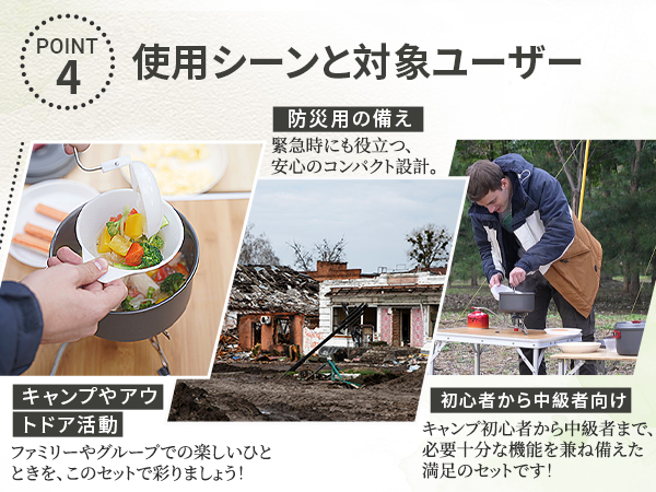 Amazon | BULin クッカーセット 14点 【4人用・直火対応】 軽量