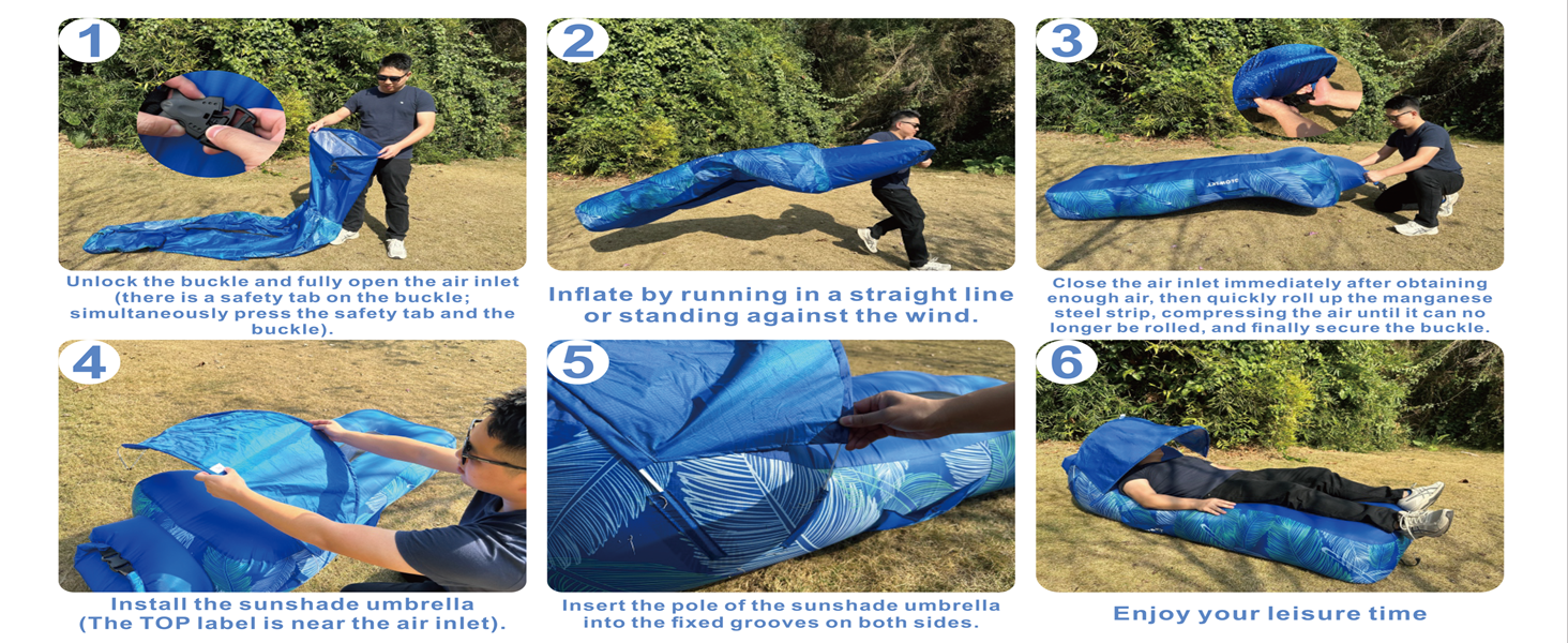 Anti Leakage Air Chair for Outdoor Camping Beach Traveling