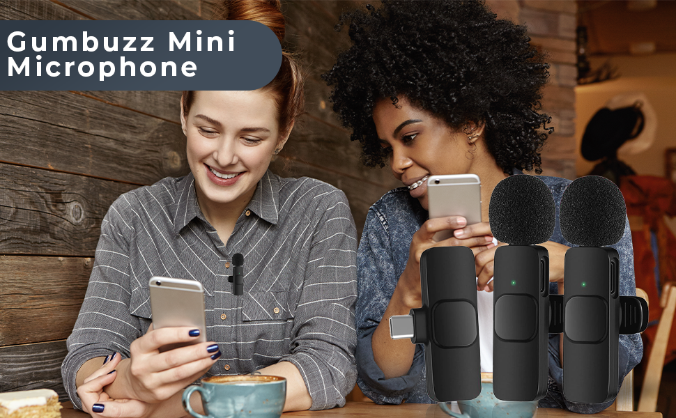 Microphone for Android Mini Microphone Clipon Microphones Wireless Lavalier