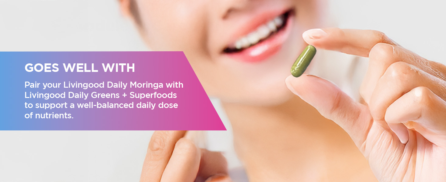 Vegan Capsules for Energy Moringa for Healthy Skin