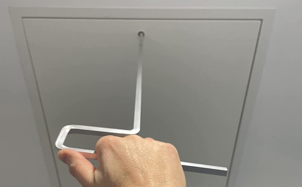 Extended Loft Hatch Pole Key 500mm Long 8mm Square Drive Trade