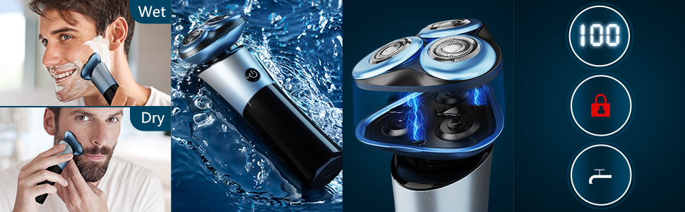 Cordless Rechargeable Pop-up Trimmer with LCD Display Sideburn Nose Trimmer