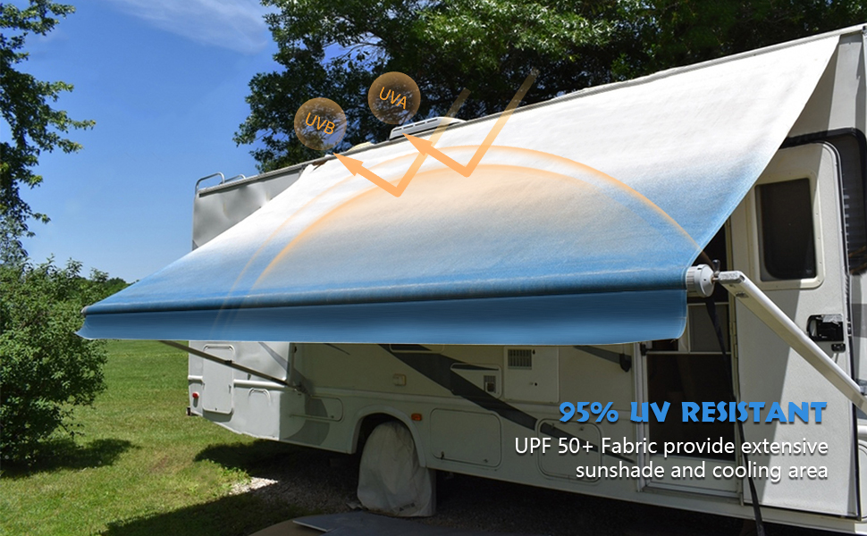 RV Awning Fabric Replacement, HeavyDuty Vinyl Weatherproof