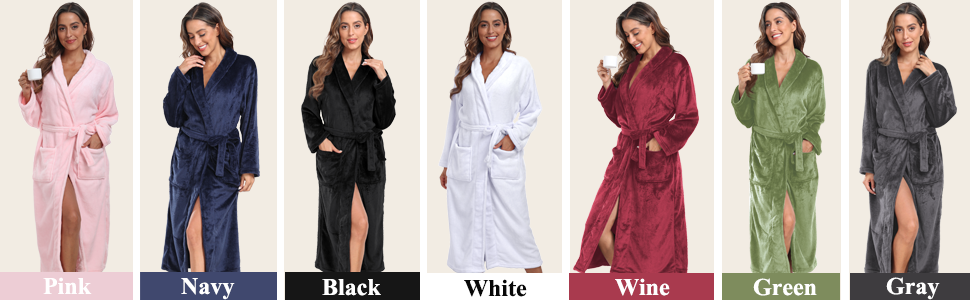 Long Fleece Bath Robe
