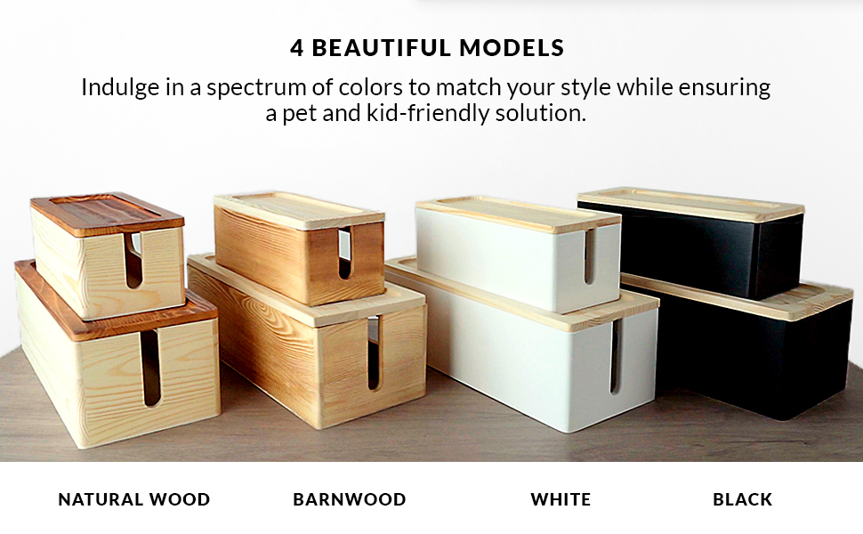 【2個セット】NATURE SUPPLIES 木製ケーブル収納ボックス ホワイト Amazon.com: NATURE SUPPLIES Set of 2, Wood Cable Management