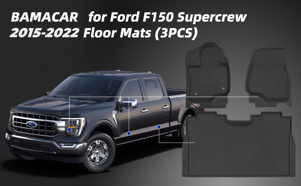 BAMACAR® Custom for Ford F150 Floor Mats 2024 20232015