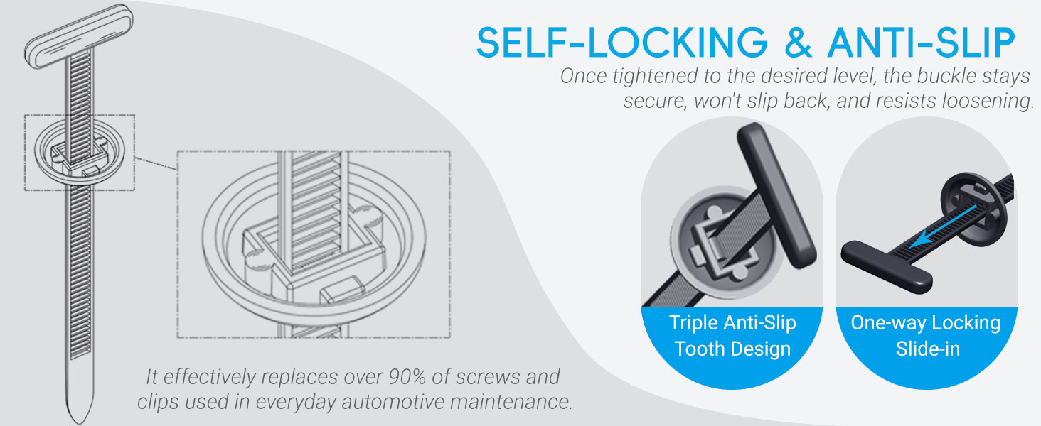 Self-locking & anti-slip