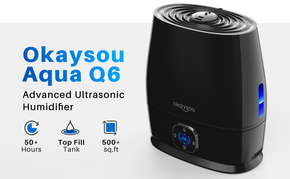Okaysou Humidifiers, 6L Smart Humidifier and Diffuser for Bedroom Large
