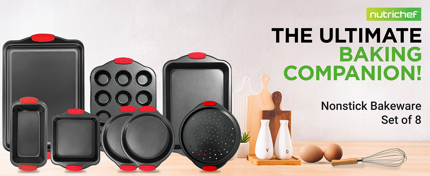 8-Piece Baking Pan Set offers complete high quality kitchenware