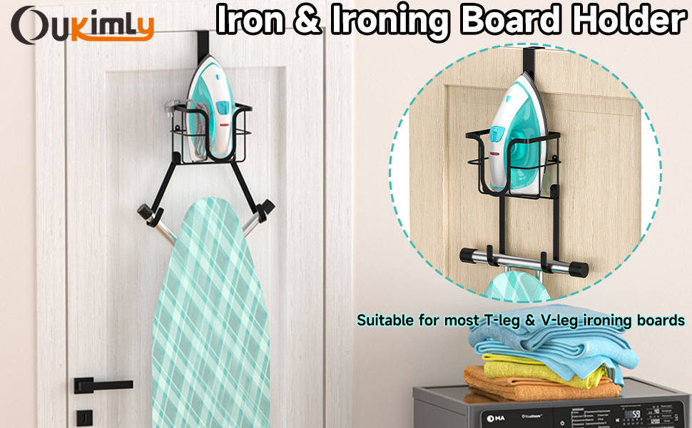 Ironing Board Hanger Wall Mount/Over The Door Ironing Board