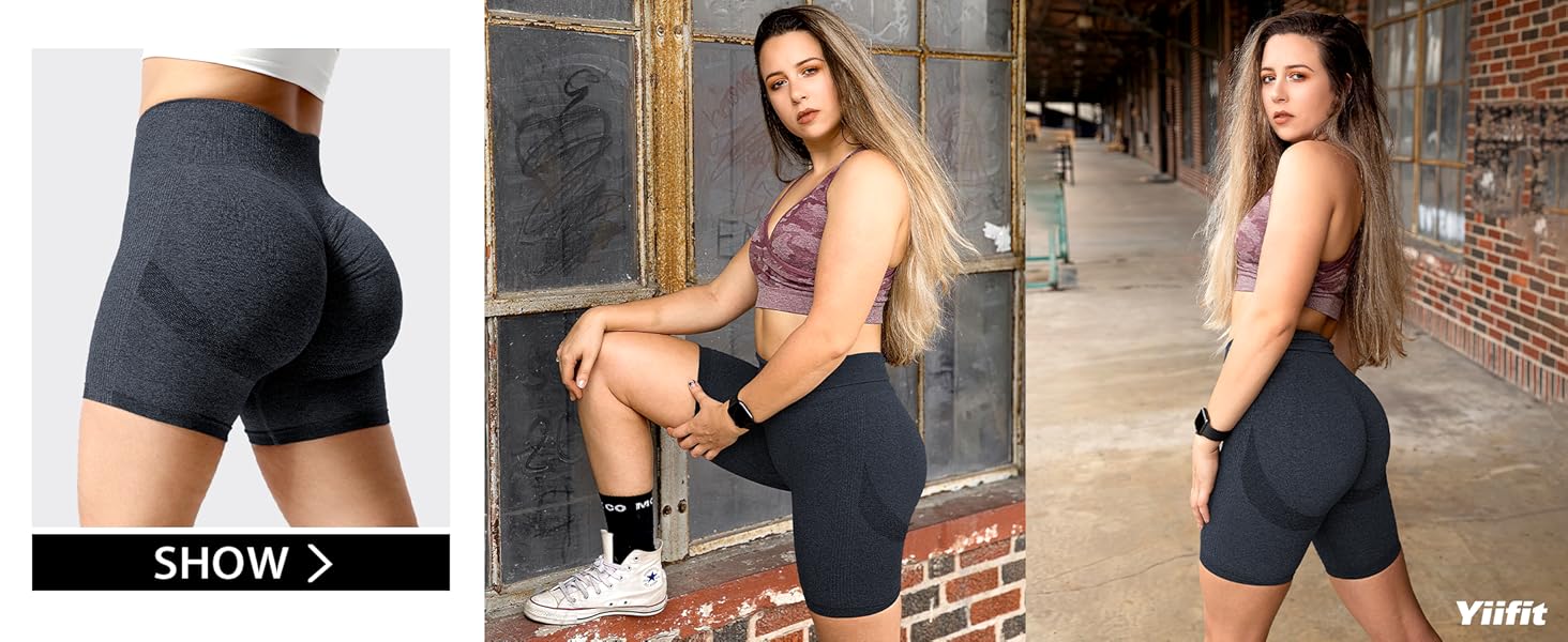 Yiifit Damen Scrunch Butt Shorts