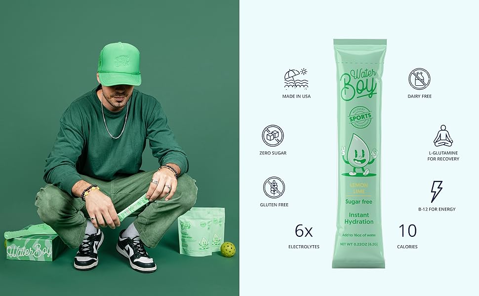 Waterboy Athletic Recovery 1,899mg Sugar Free Electrolyte