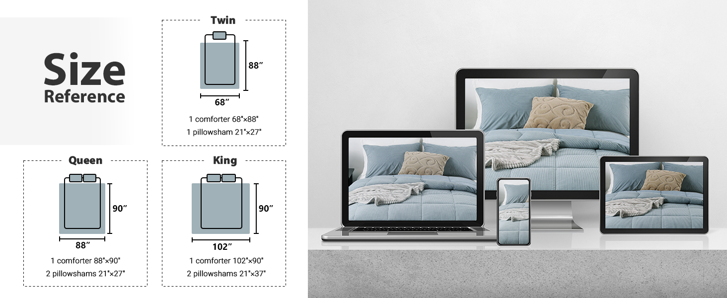 KASENTEX Grey Blue Queen Comforter Set, Fluffy Corduroy, 3 Pieces(down Alt), Cozy Bedding C9d84536 F107 471b B61f Fa016d518baa. CR0,0,1464,600 PT0 SX1464 V1