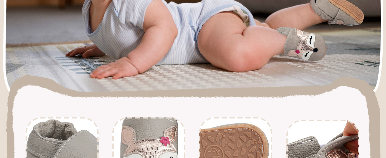 Krabbelschuhe Baby Gummisohle