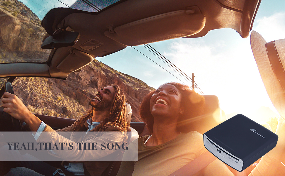 External CD Player for Car Connects to Android Car Stereo