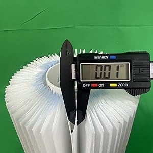 Filtration Depth of a Standard Pleated B Filter