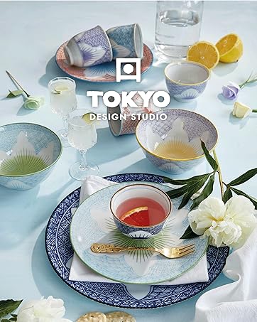 TOKYO design studio Nippon Blue Mug Set 4 Pieces 8.5 x 10.2